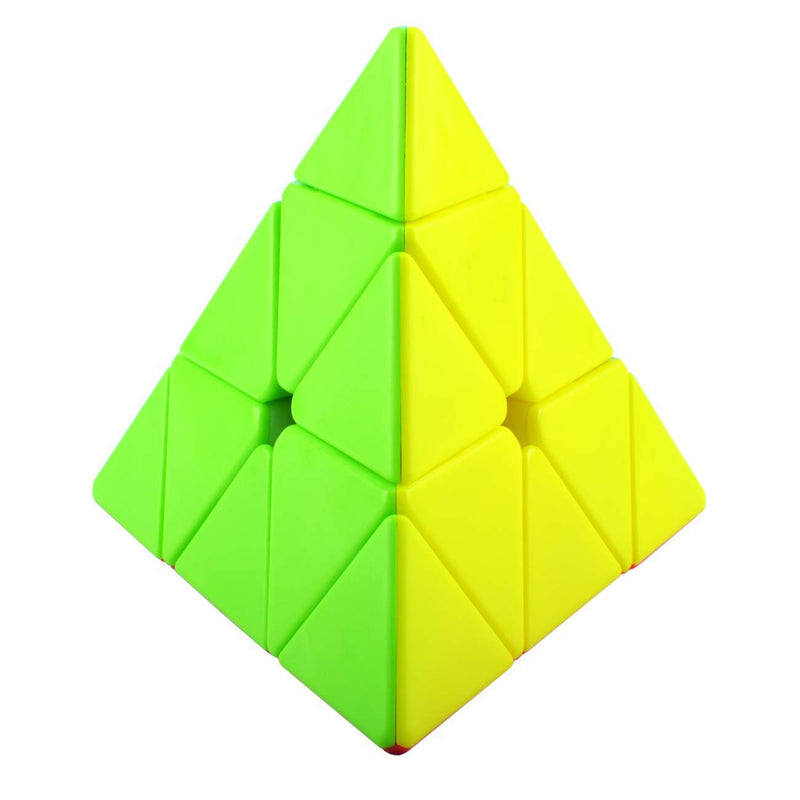 D ETERNAL Cube Combo of Megaminx and Pyraminx Pyramid Triangle High Speed Stickerless Magic Puzzle Cube