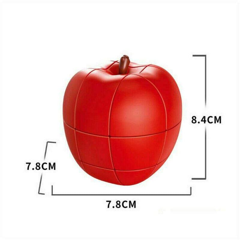 D ETERNAL Fruit Shape Stickerless Apple Cube Magic Puzzle Toy
