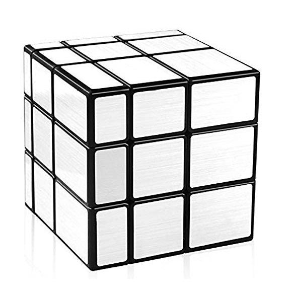 D Eternal QiYi Silver  Mirror Cube 3x3 High Speed Magic Puzzle Cube