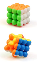 D ETERNAL Round Ball 3x3x3 Magic Cube 3 Layer Stickerless Cube Puzzle