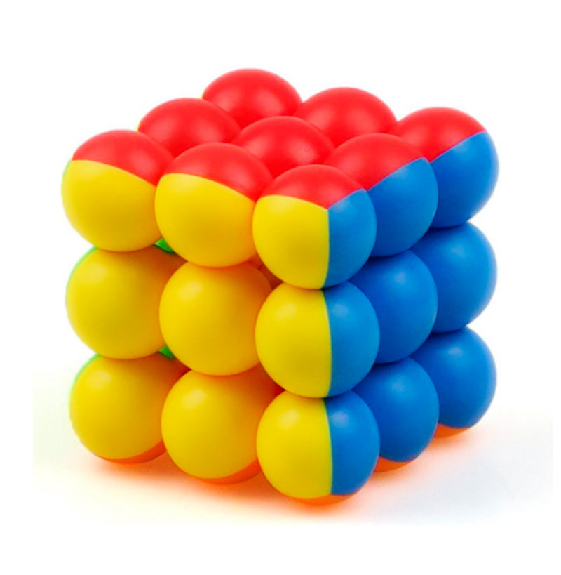 D ETERNAL Round Ball 3x3x3 Magic Cube 3 Layer Stickerless Cube