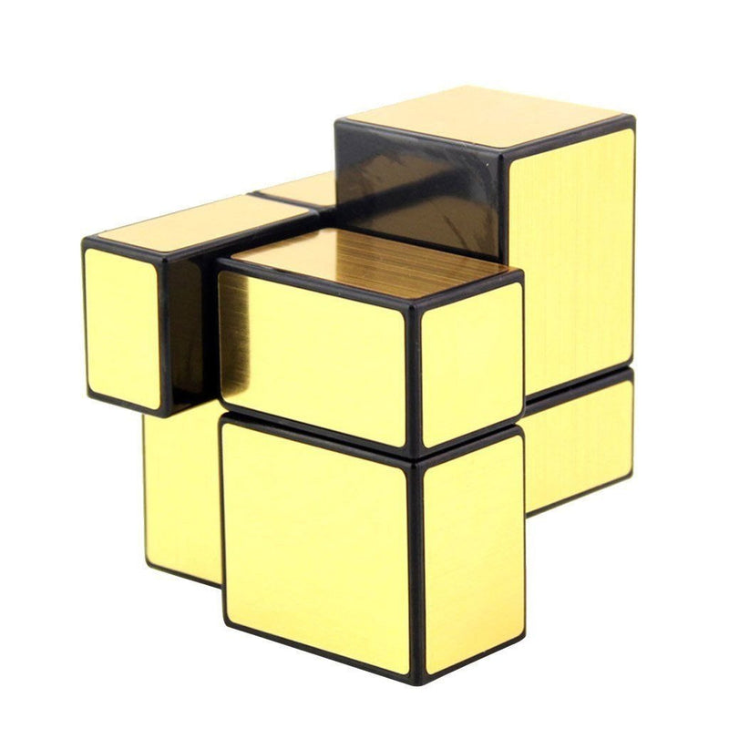 D Eternal  2x2x2 Gold  Mirror High Speed Magic Puzzle Cube