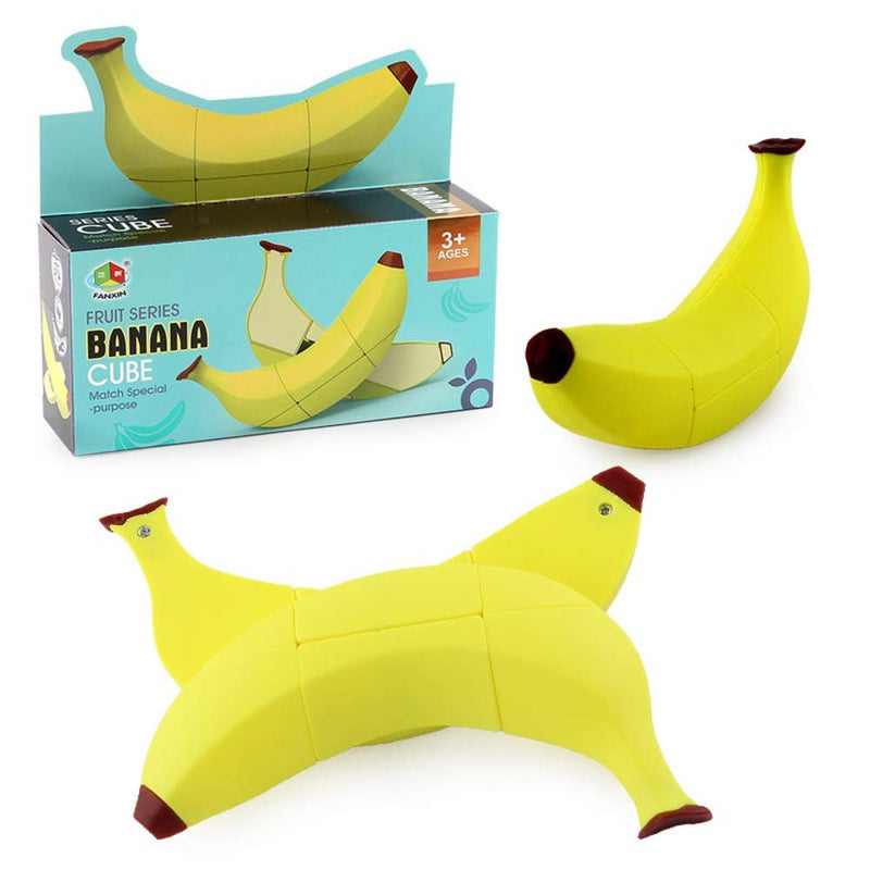 D ETERNAL Fruit Shape Stickerless Banana Cube Magic Puzzle Toy