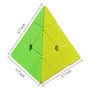 D ETERNAL Cube Combo of 5x5 and Pyraminx Pyramid Triangle High Speed Stickerless Magic Puzzle Cube