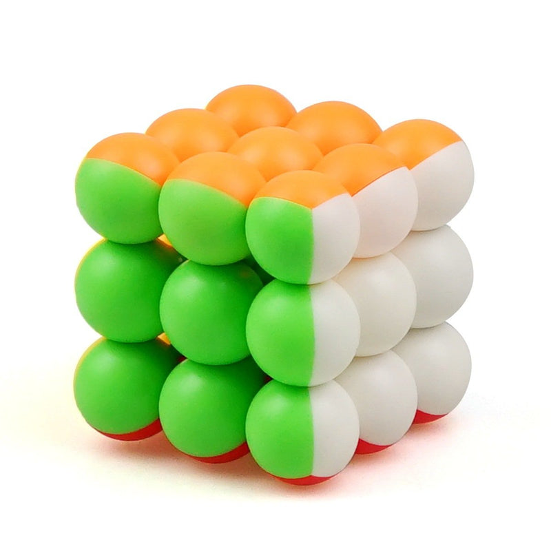 D ETERNAL Round Ball 3x3x3 Magic Cube 3 Layer Stickerless Cube