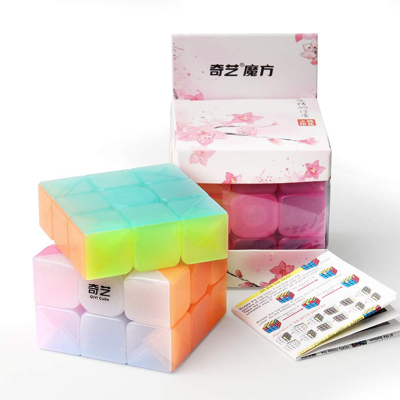 D ETERNAL QiYi Jelly Edition Warrior W 3x3 Transperent Stickerless Cube Puzzle