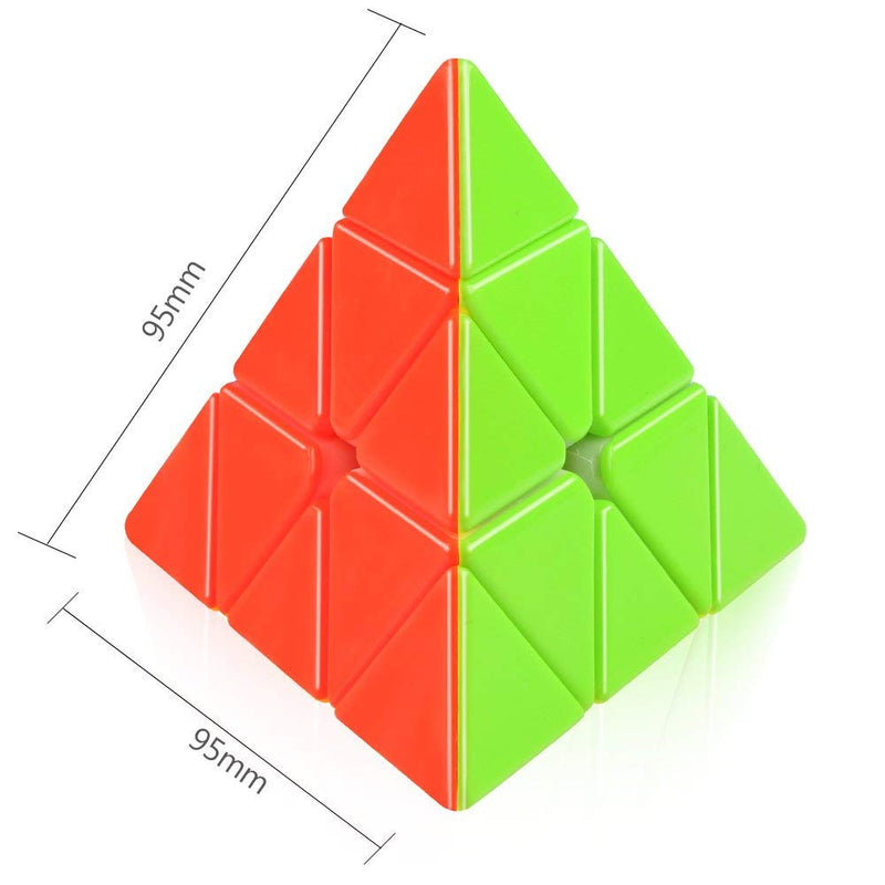 D ETERNAL Speed Cube Combo of 4x4 & Pyraminx Pyramid Triangle Puzzle Cube Set