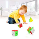 D ETERNAL Speed Cube Combo Set 2X2 3x3 4x4 and Pyraminx Pyramid Triangle Puzzle