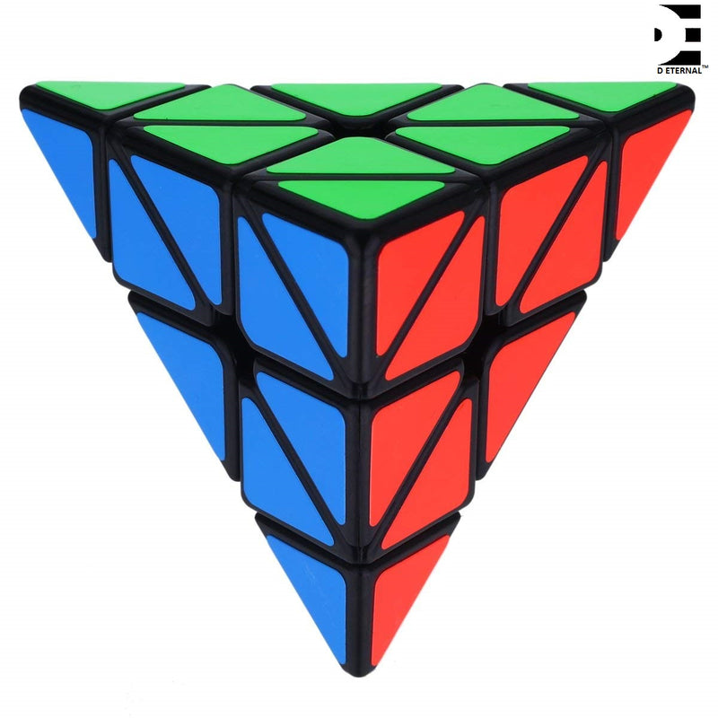 D ETERNAL Pyramid Cube 3x3 Speed Triangle Pyraminx Puzzle Cube