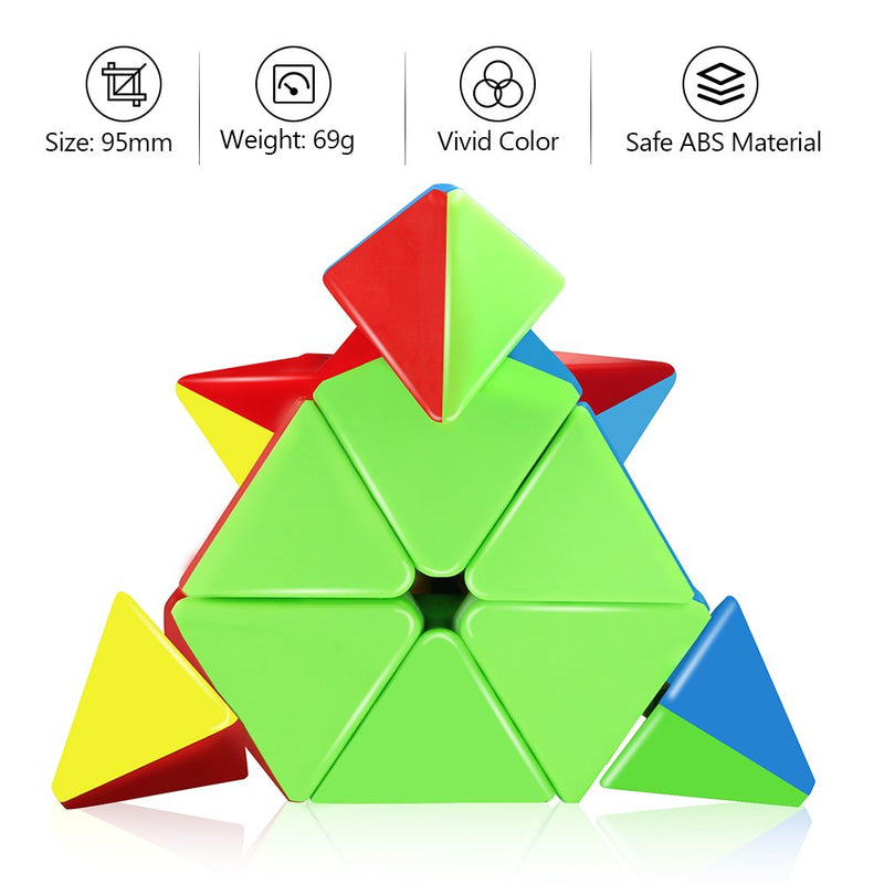 D ETERNAL Speed Cube Combo of 4x4 & Pyraminx Pyramid Triangle Puzzle Cube Set
