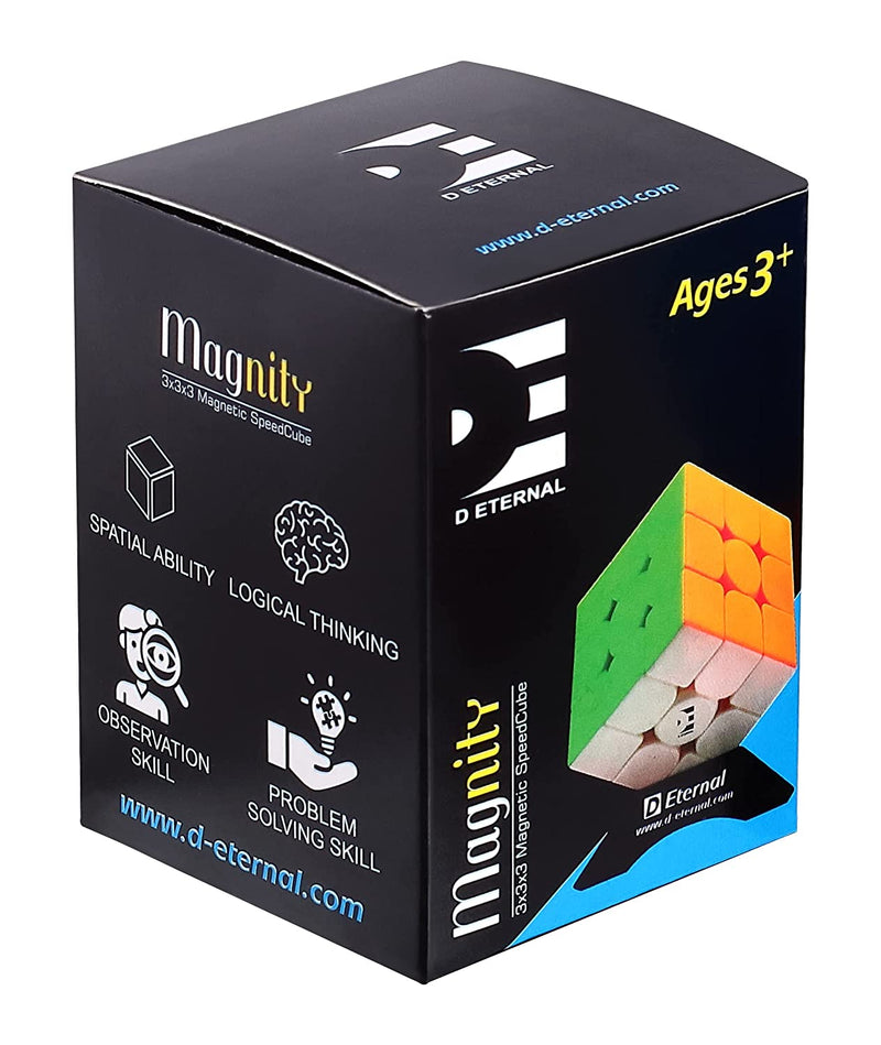 External Magic Box D ETERNAL Magnity 3M Cube 3x3 (Magnetic) Stickerless Magic Speed Cube