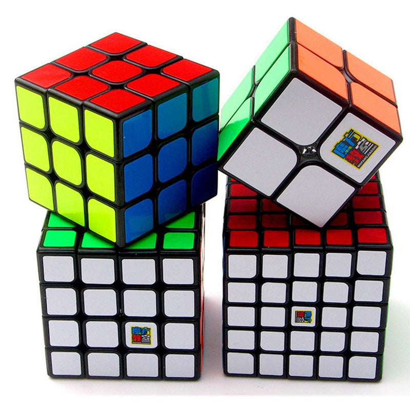 Set Cubo Magico Carbono Moyu Mei Long 2x2 3x3 4x4 5x5 B+ D