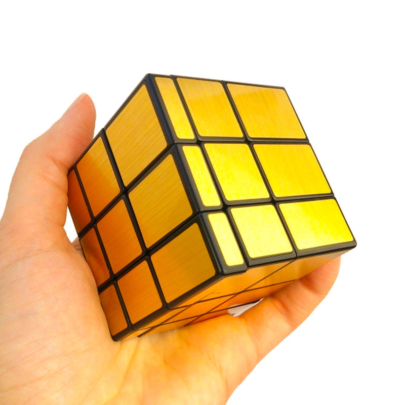 D Eternal QiYi Gold Mirror Cube 3x3 High Speed Magic Puzzle Cube