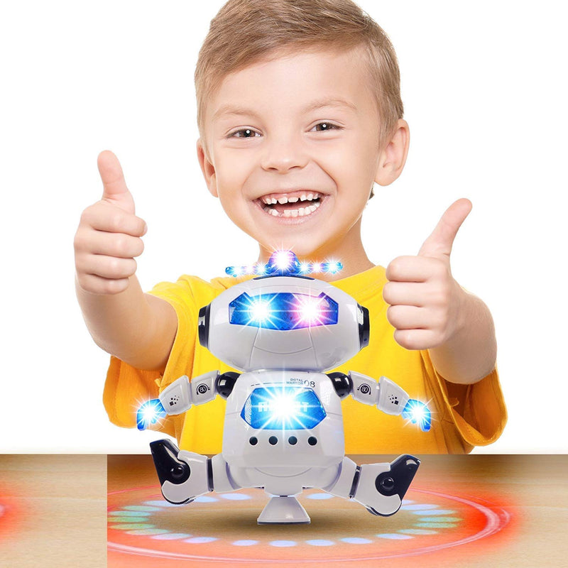 D ETERNAL Dancing Toy Robot with 3D Flashing Light & Musical Sound Toy for Baby Kids Boys & Girls