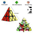 D ETERNAL Pyramid Cube 3x3 Speed Triangle Pyraminx Puzzle Cube