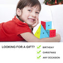 D ETERNAL Premium High Speed Stickerless Magic Cube Combo Set of 2x2 3x3 and Pyraminx Triangle Magic Cube Puzzle Toys