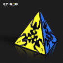 D ETERNAL QiYi Gear Cube Pyraminx Pyramid Triangle Shaped Speed Magic Cube Puzzle (Tiled)