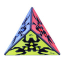 D ETERNAL QiYi Gear Cube Pyraminx Pyramid Triangle Shaped Speed Magic Cube Puzzle (Tiled)