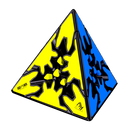 D ETERNAL QiYi Gear Cube Pyraminx Pyramid Triangle Shaped Speed Magic Cube Puzzle (Tiled)
