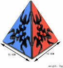 D ETERNAL QiYi Gear Cube Combo Set of Sphere Pyraminx and Cylinder Shaped Speed Magic Cube Puzzle (Tiled)